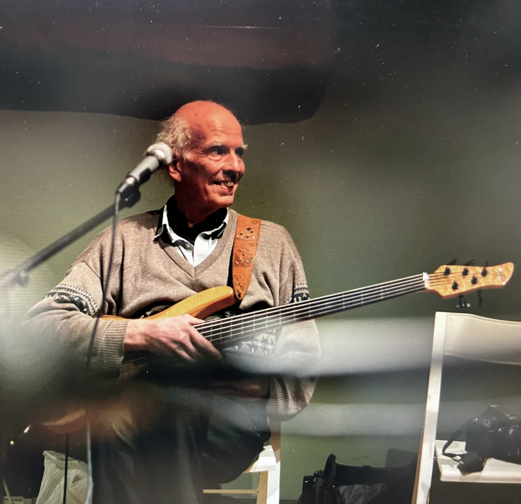 Phil Milner, bass play with The Cyriacs Ceilidh band